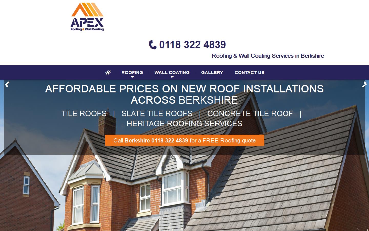 Apex Roofing & Wall Coating Website