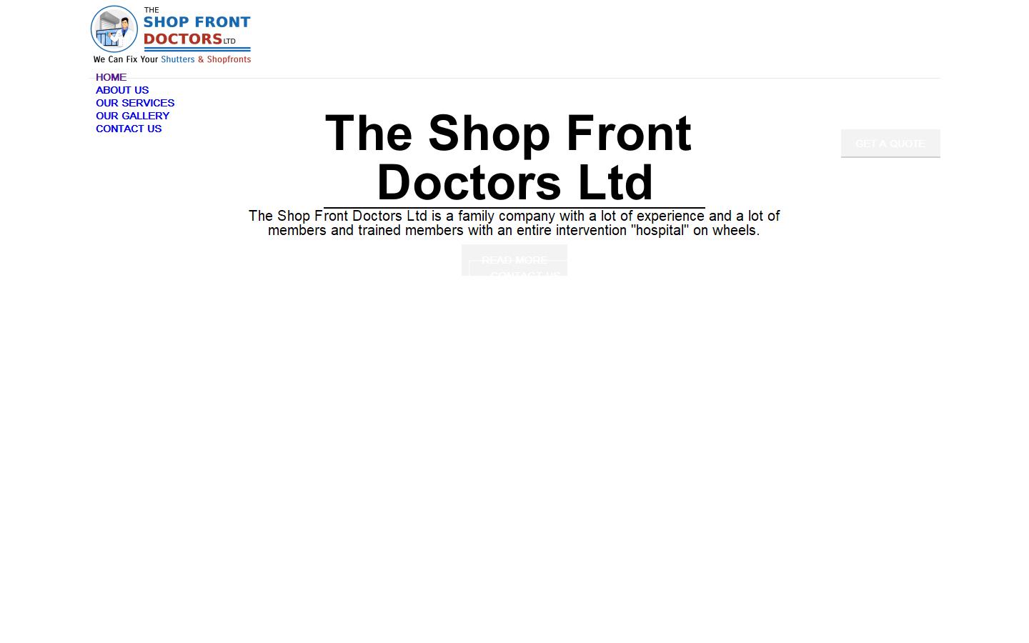 The Shop Front Doctors Ltd Website