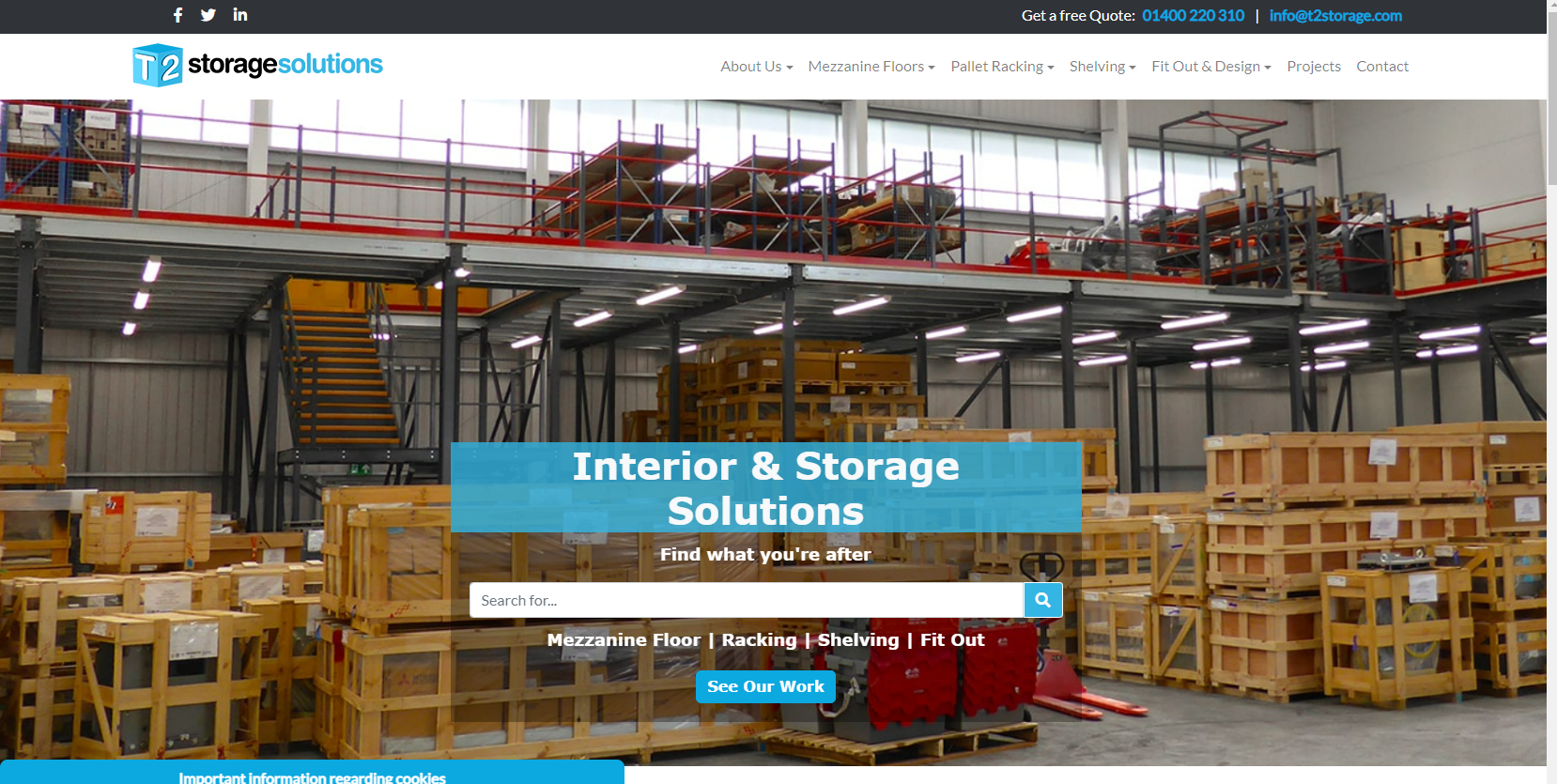 T2 Storage Solutions Ltd  Website