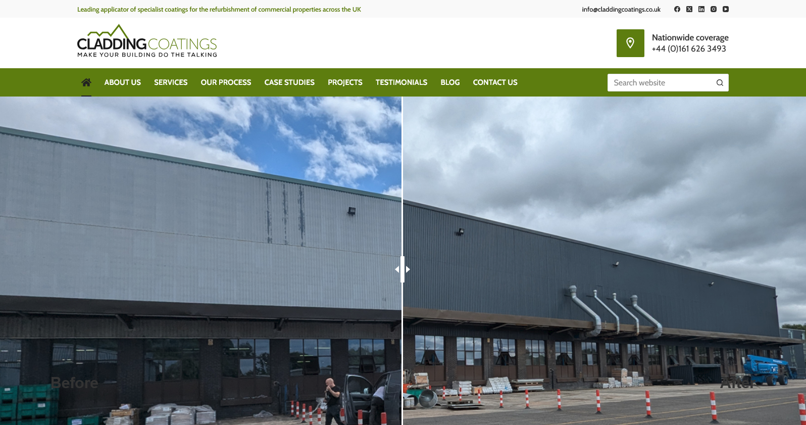 Cladding Coatings Ltd Website