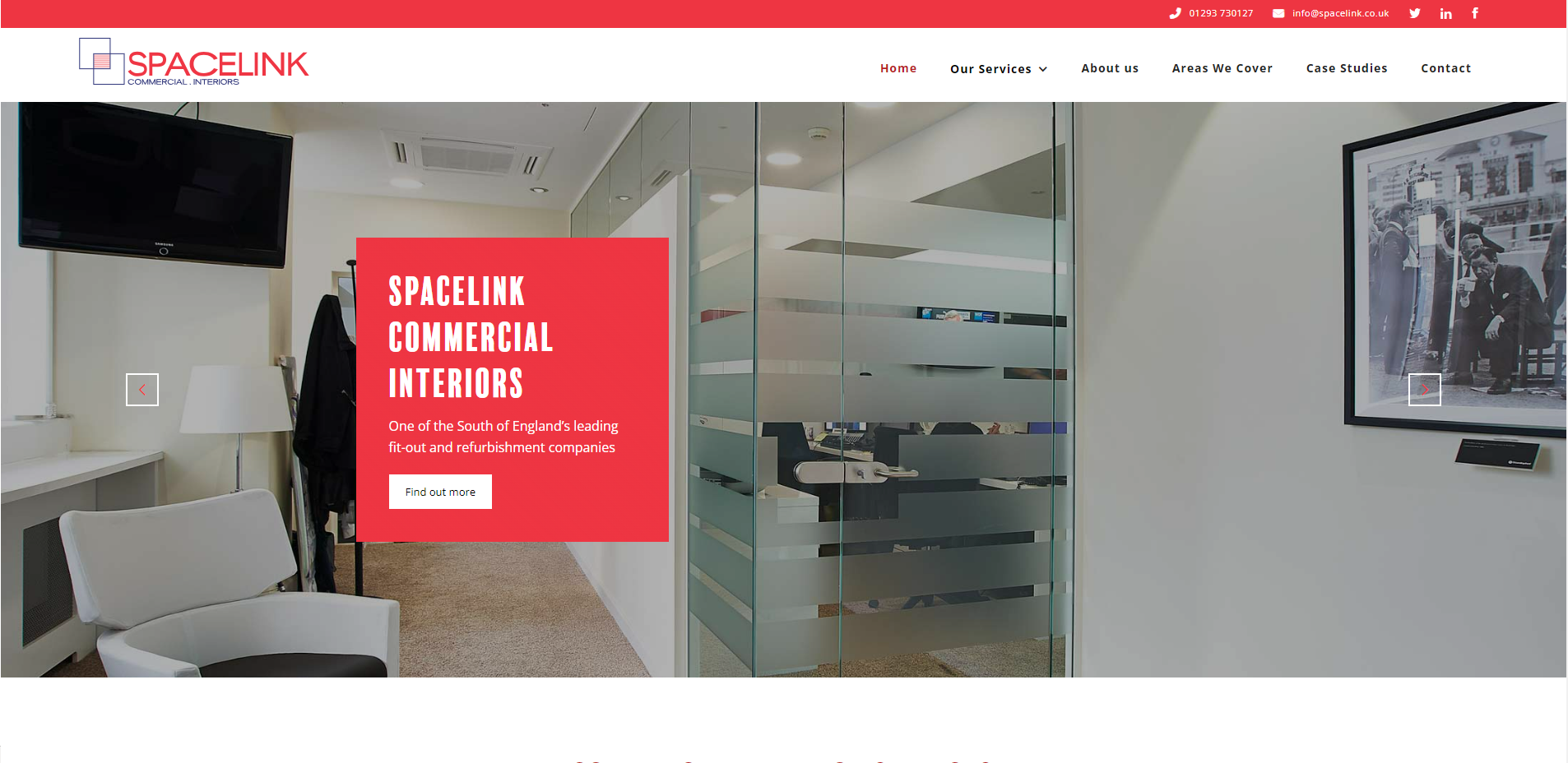 Spacelink Commercial Interiors Ltd Website