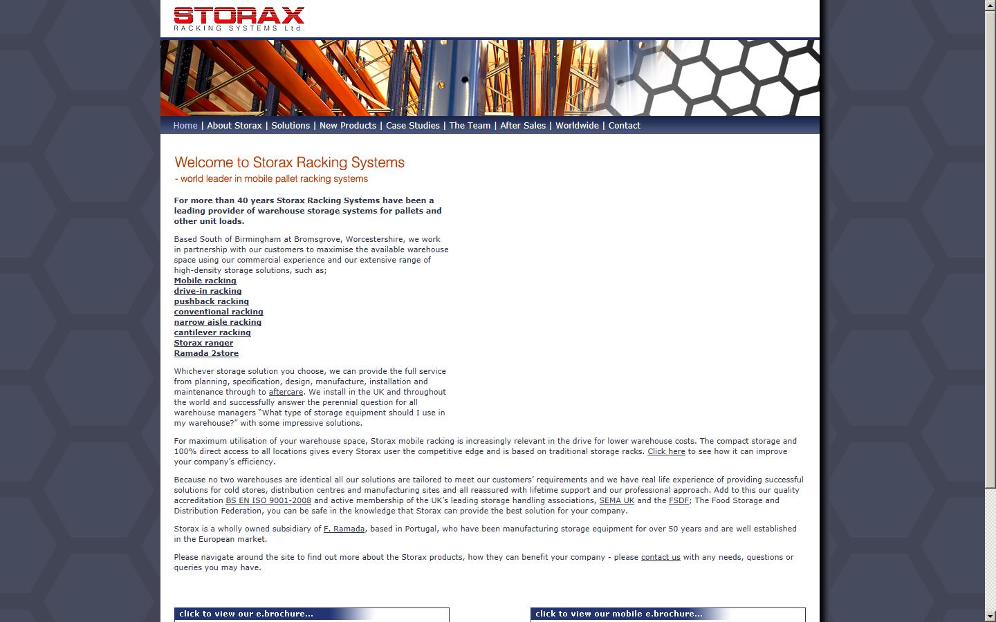 Storax Racking Systems Ltd Website