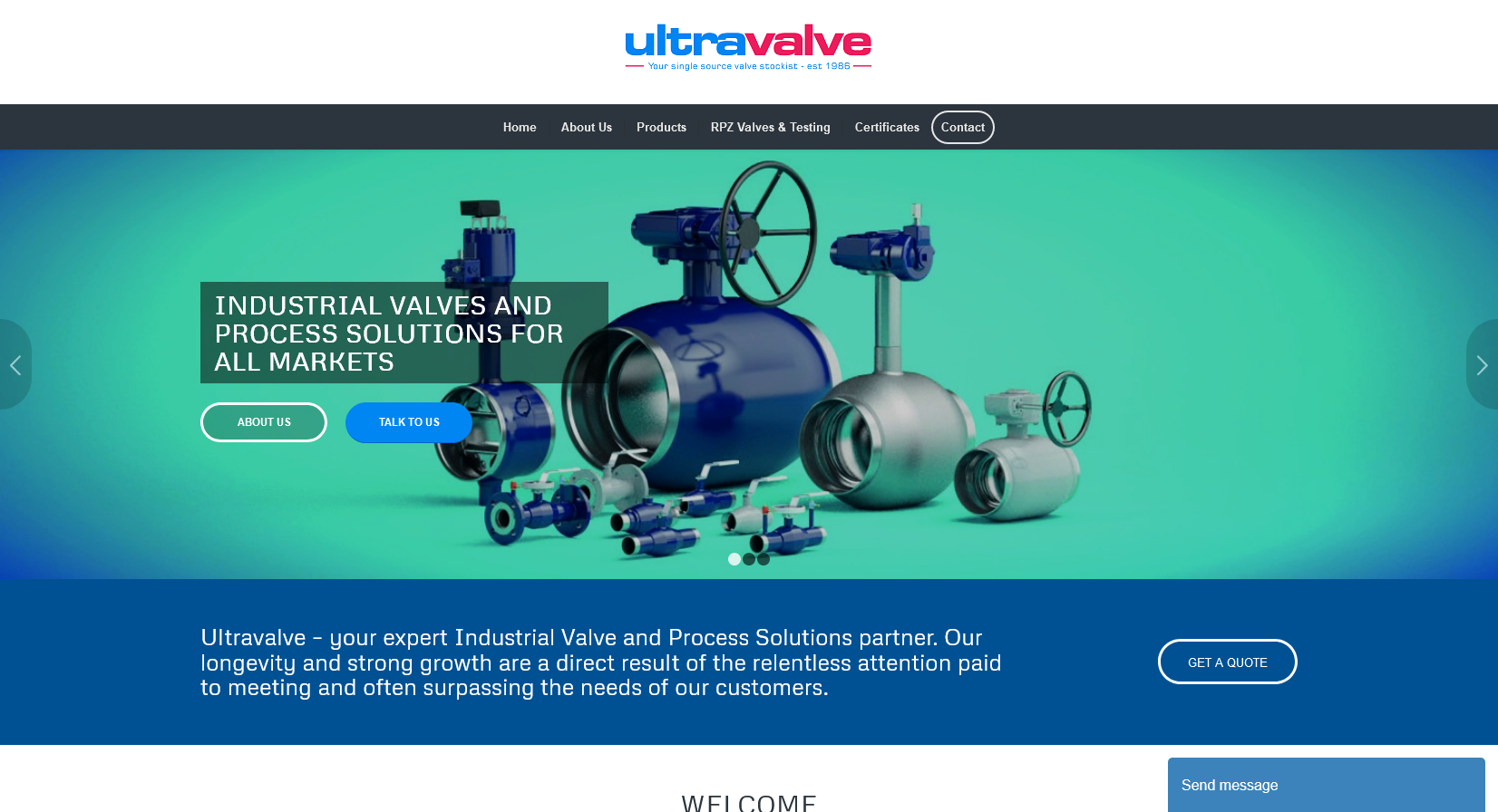 Ultravalve Ltd Website