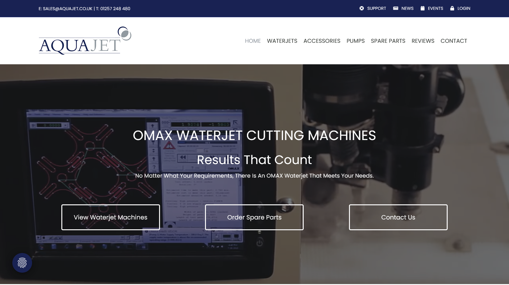 Aquajet Machining Systems Ltd Website