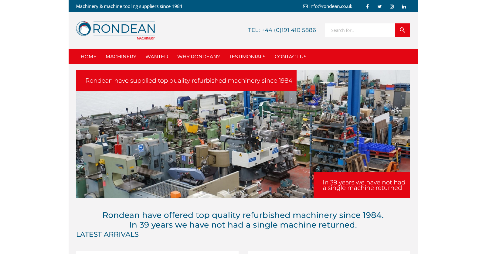 Rondean Ltd Website