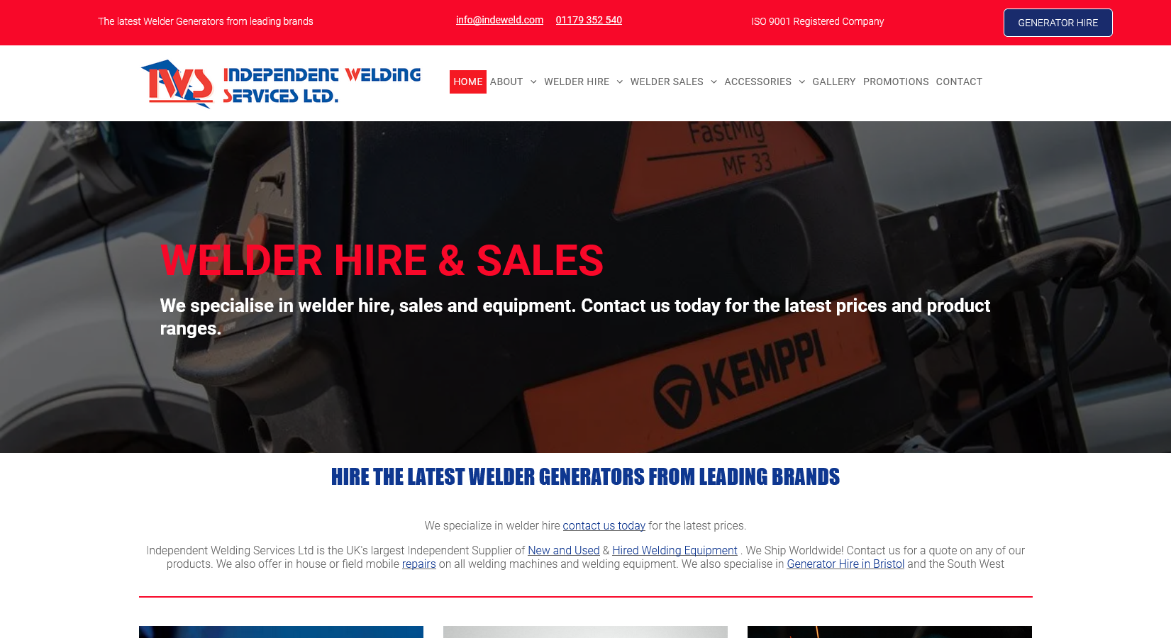 Independent Welding Services Ltd Website