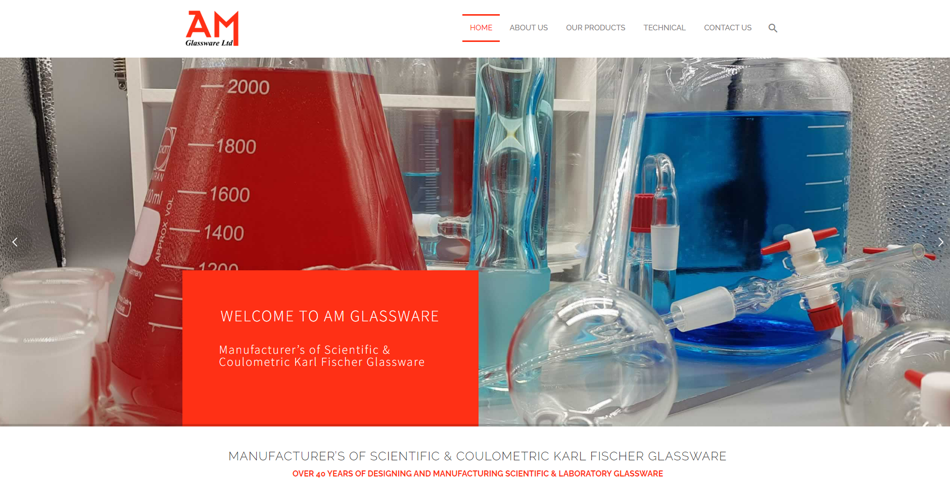 AM Glassware Ltd Website