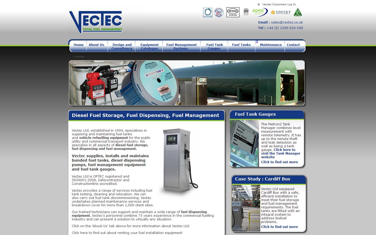 Vectec Ltd Website