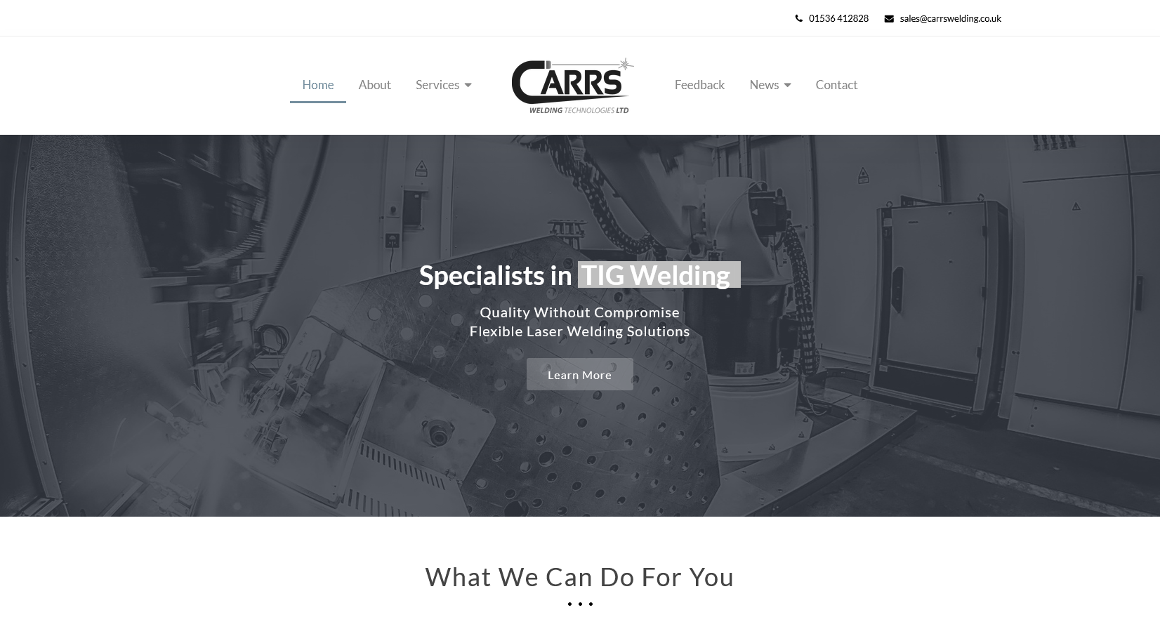 Carrs Welding Technologies Ltd Website