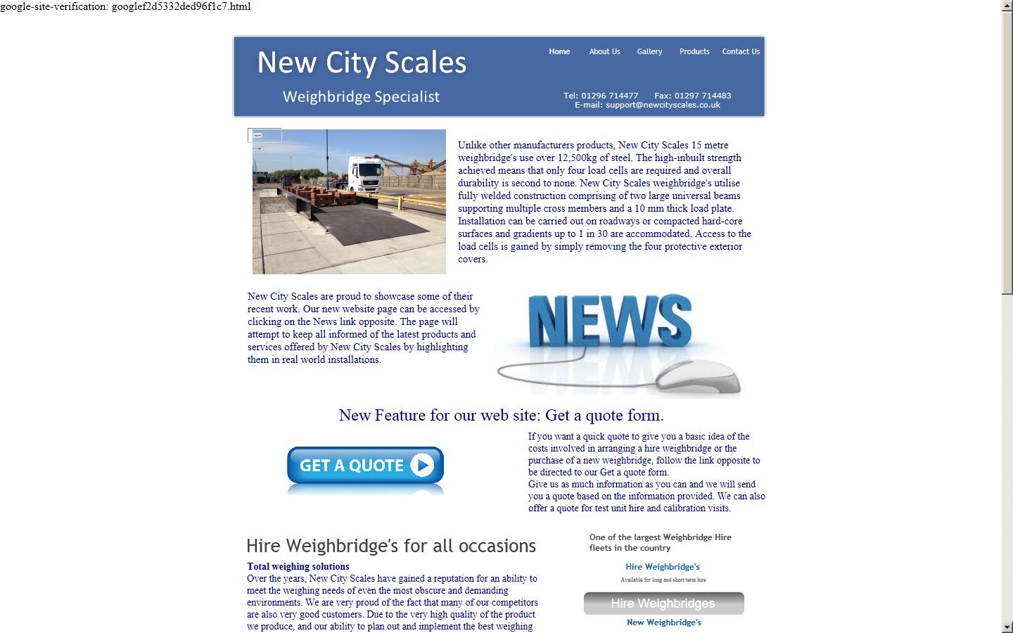 New City Scales Website