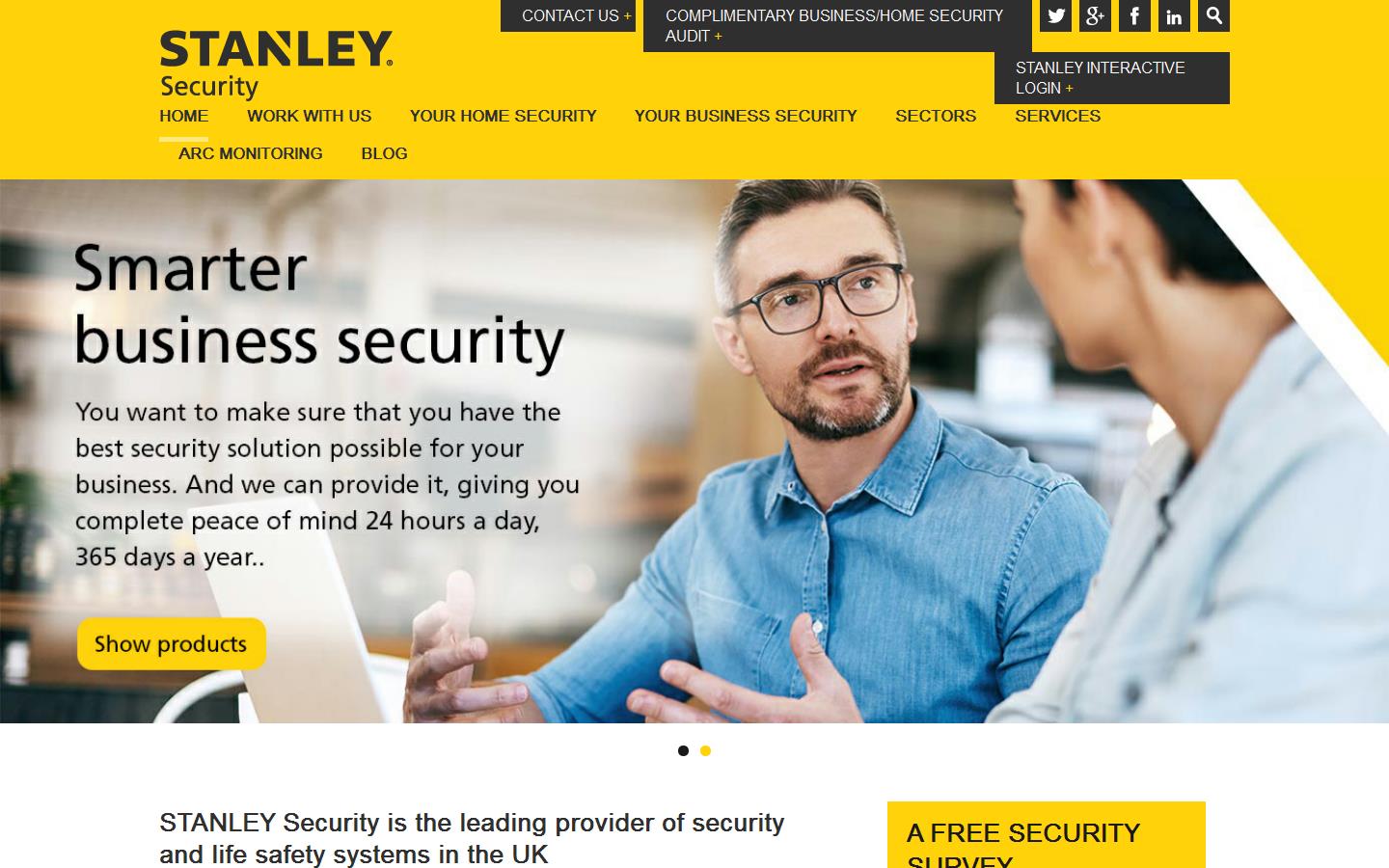 Stanley Security Solutions Website