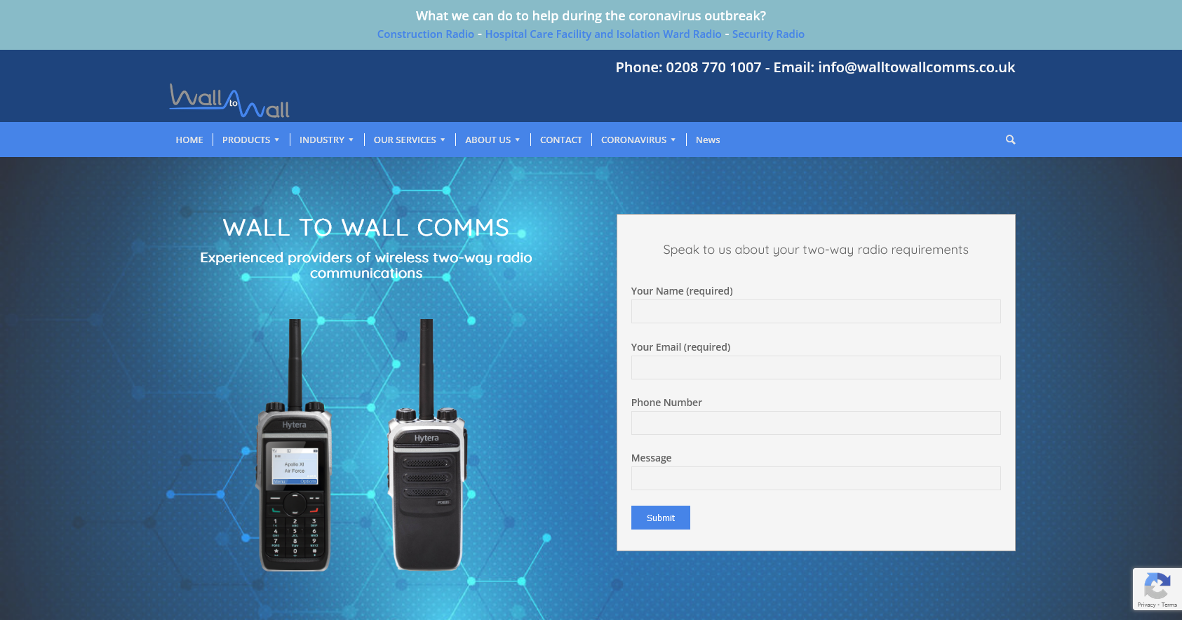 Wall to Wall Communications Ltd Website