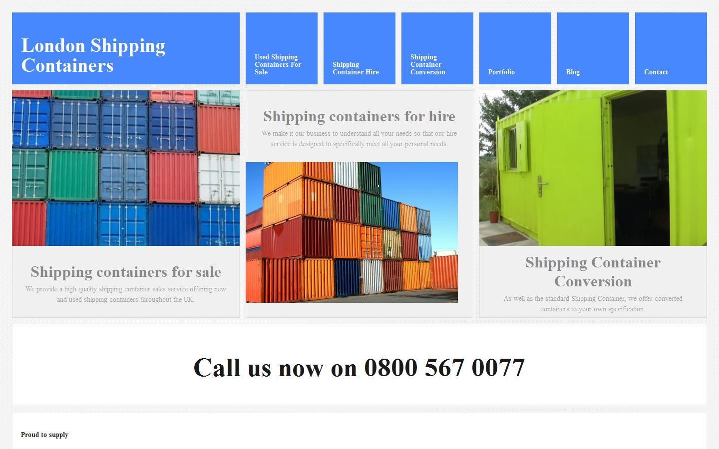 London Shipping Containers Website