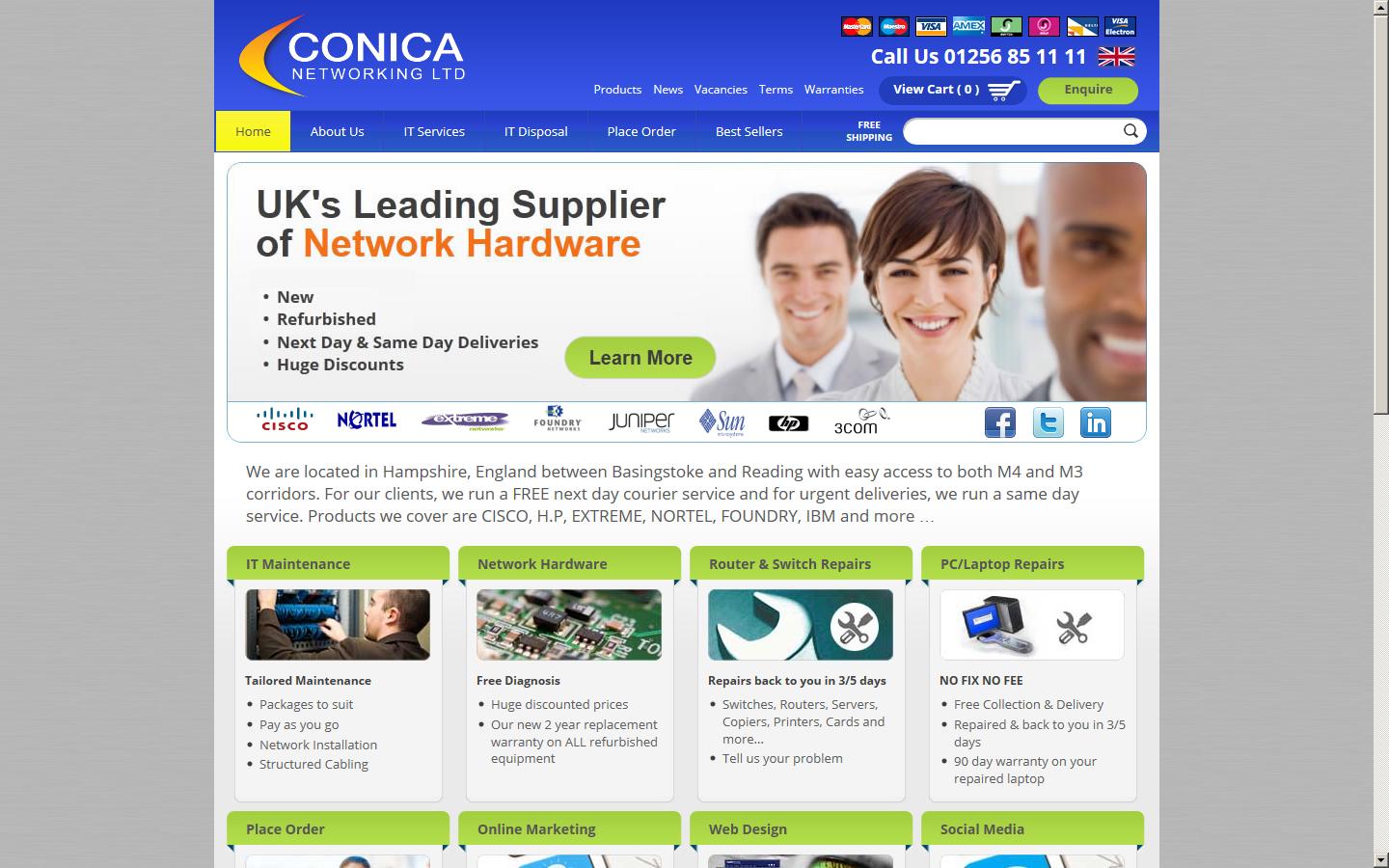 Conica Networking Ltd Website