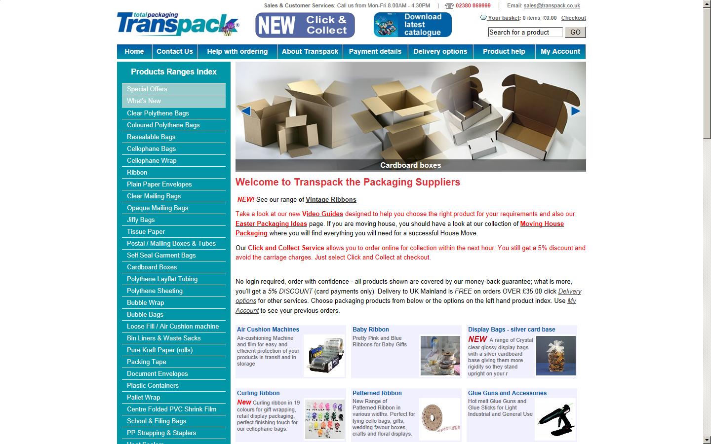 Transpack Ltd Website