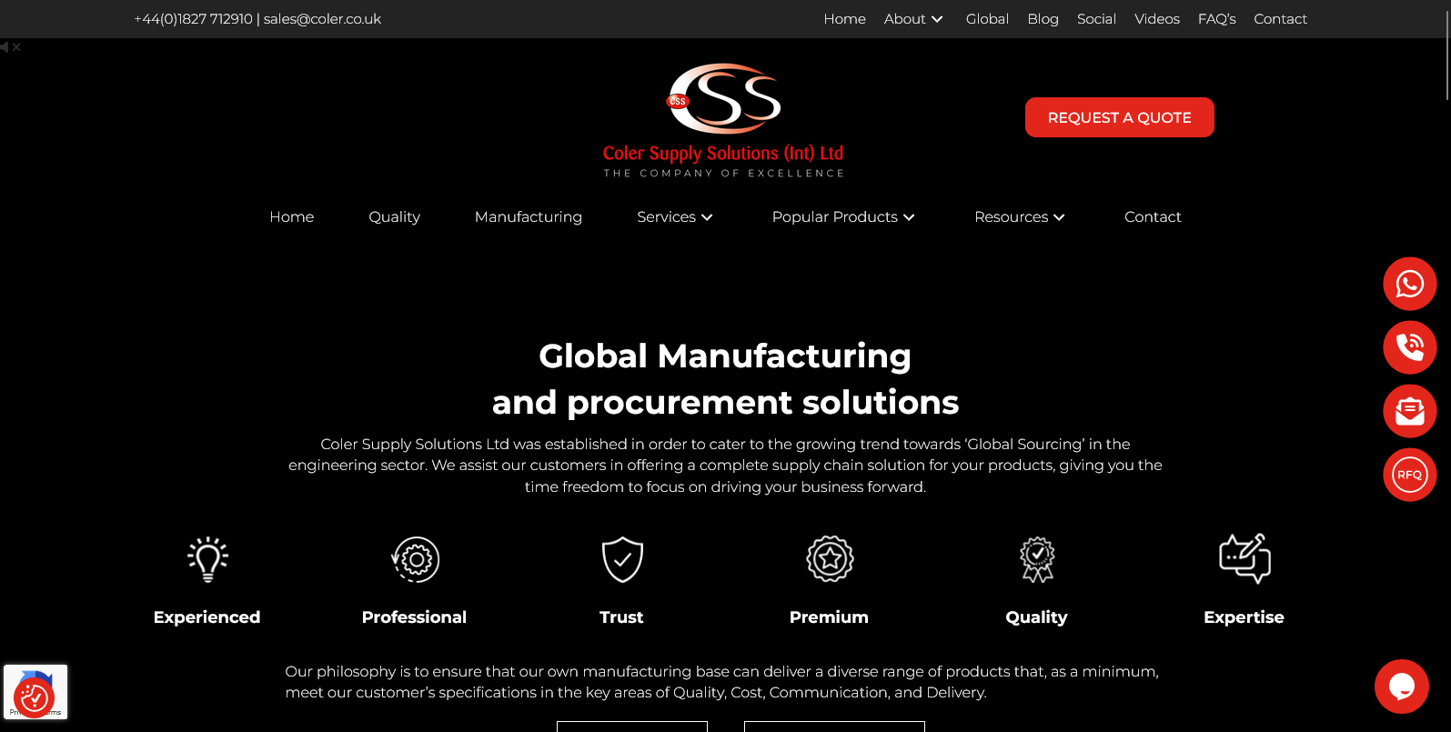 Coler Supply Solutions International Ltd Website