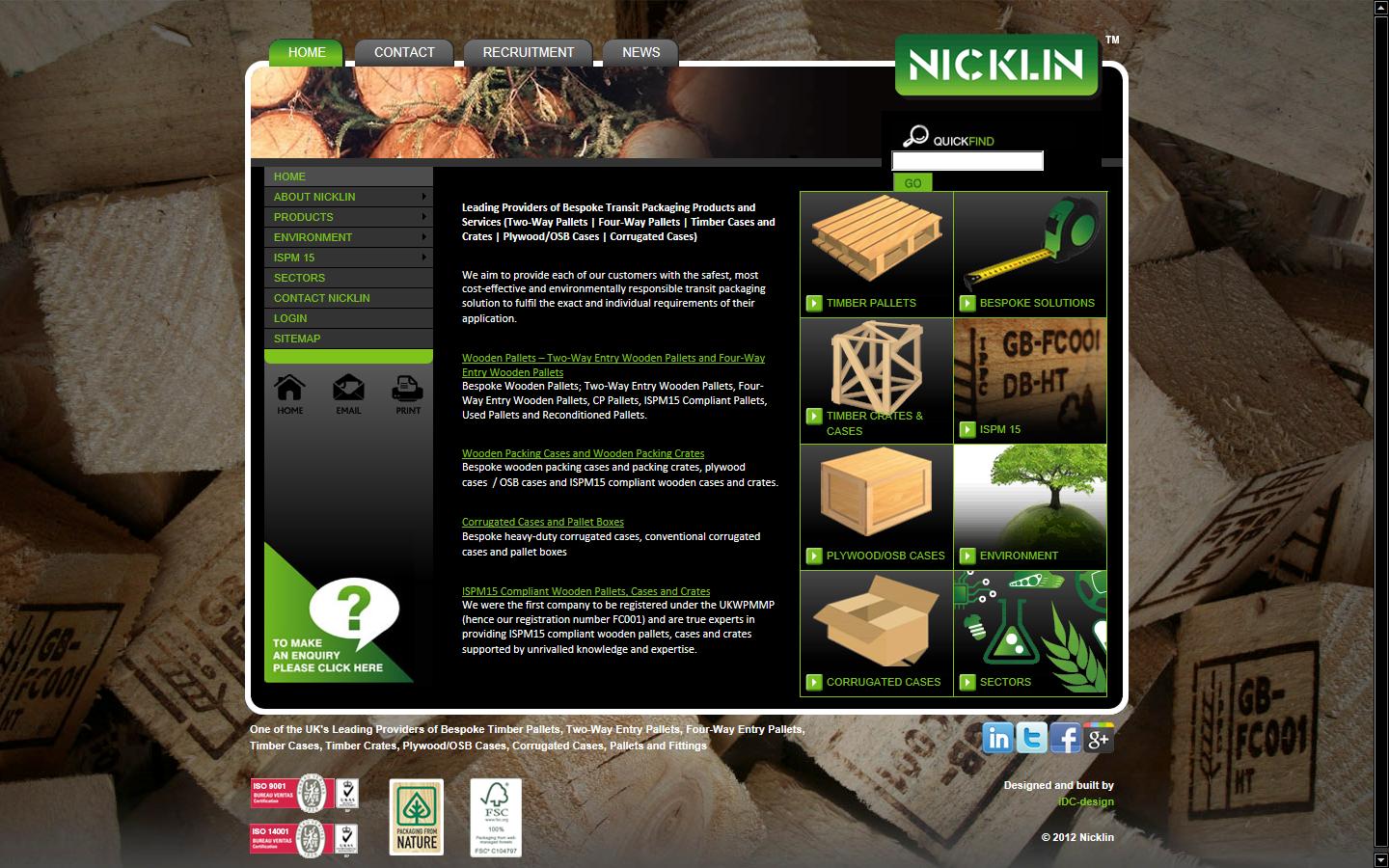 NICKLIN Transit Packaging Website