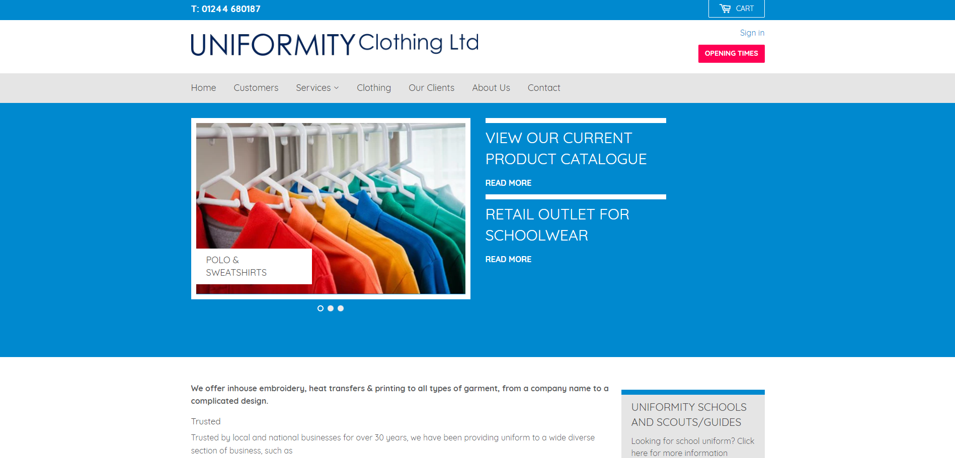 Uniformity Clothing Ltd Website