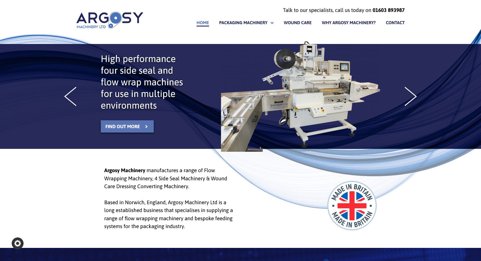 Argosy Machinery Ltd Website