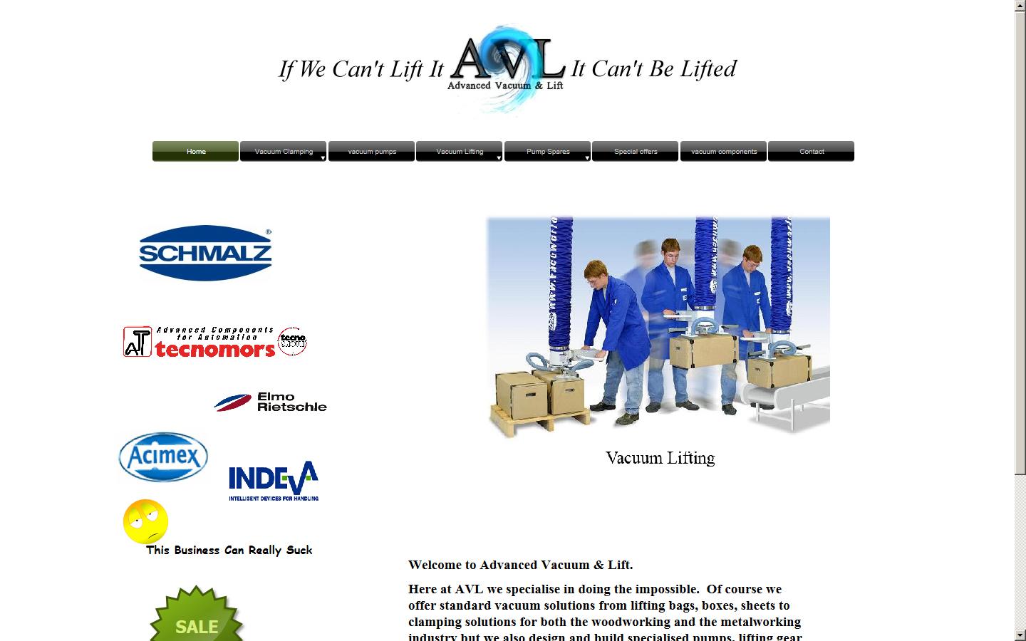 Advanced Vacuum & Lift Website