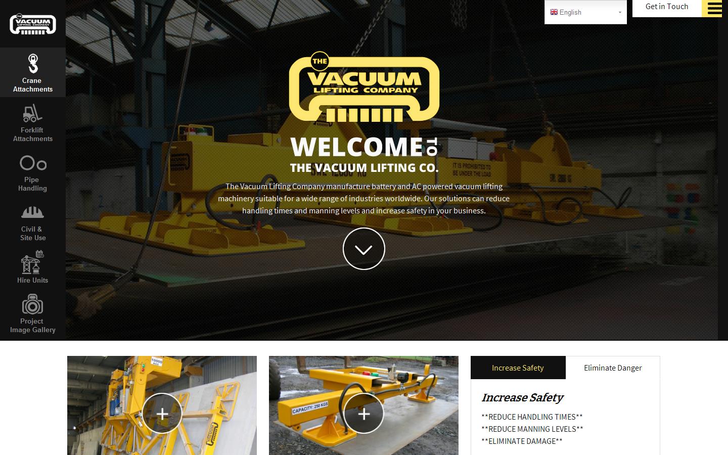 The Vacuum Lifting Company Ltd Website