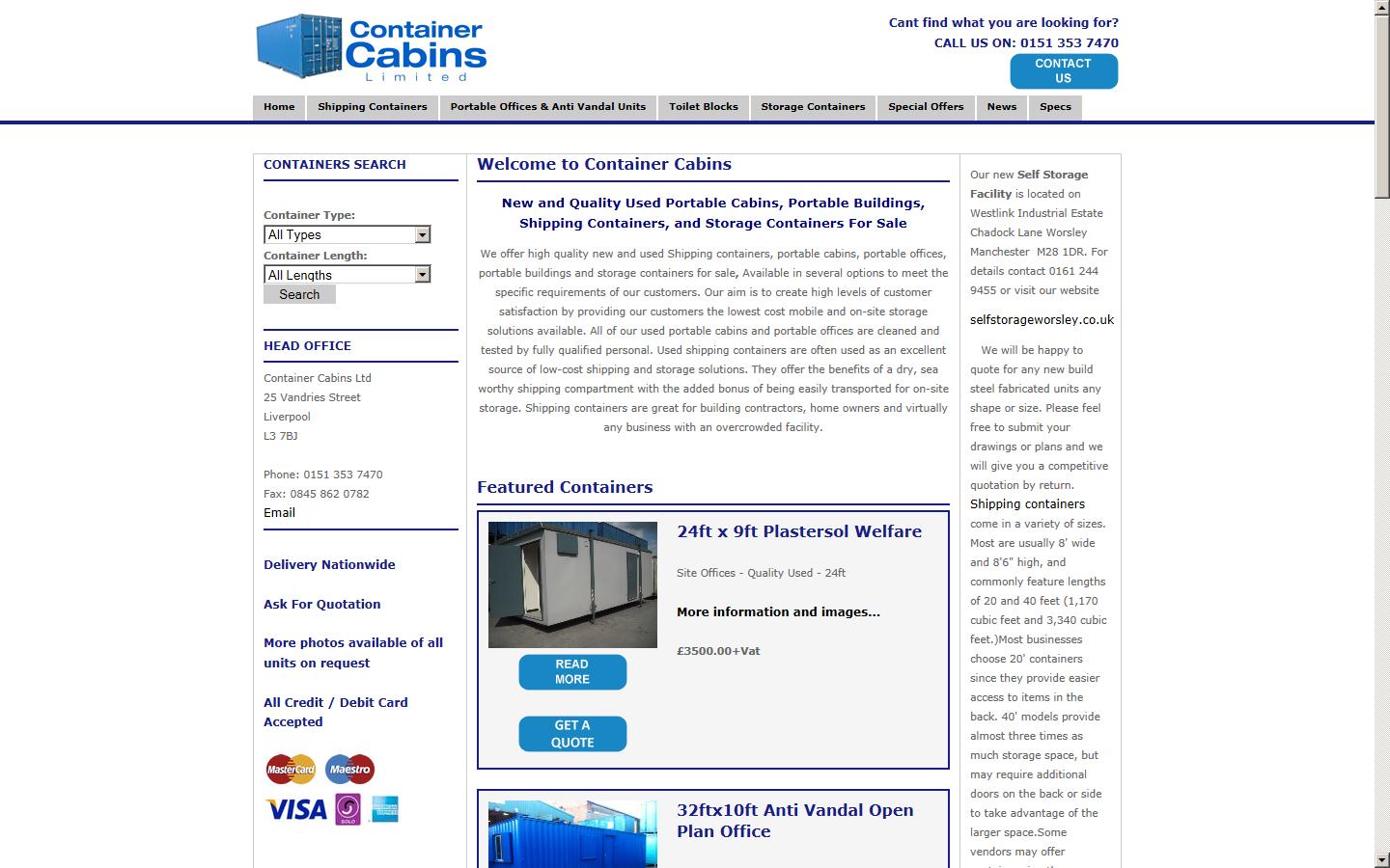 Container Cabins Ltd Website