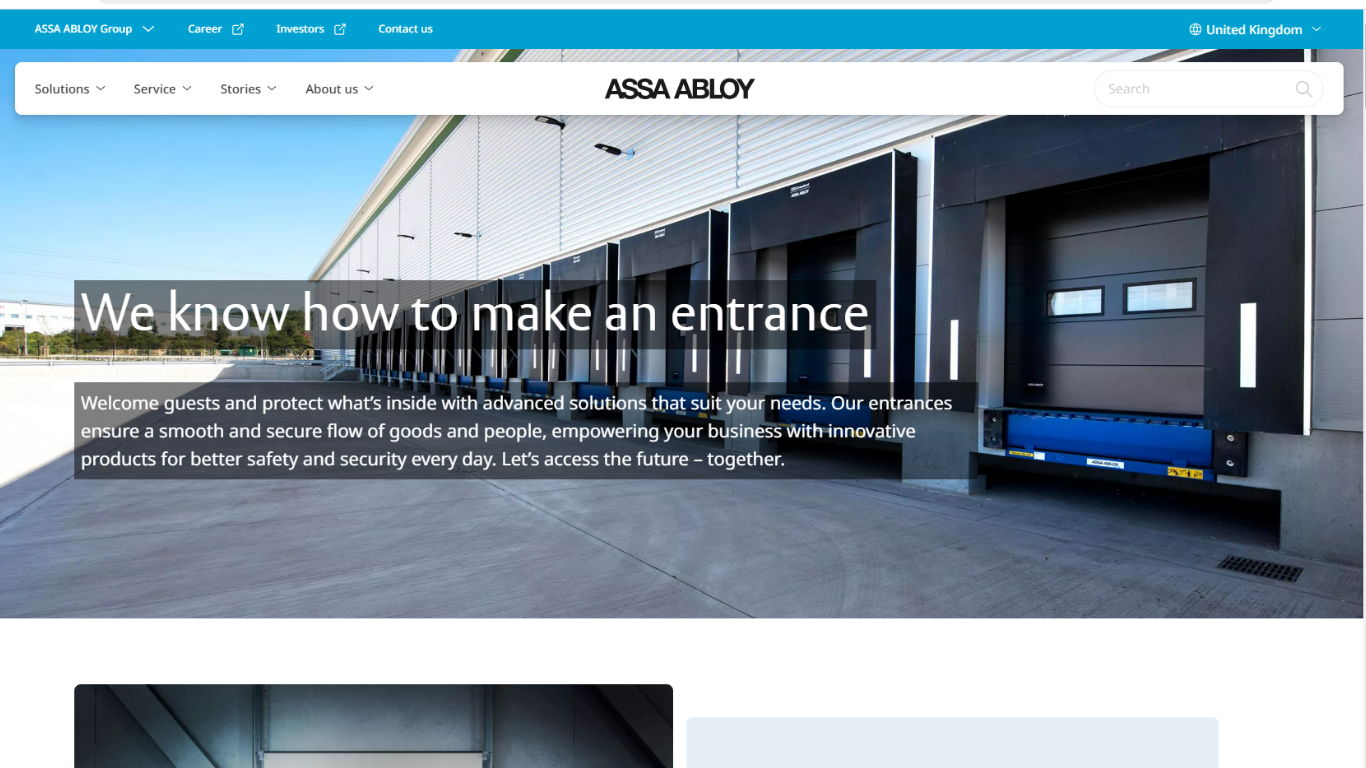 ASSA ABLOY Entrance Systems Website