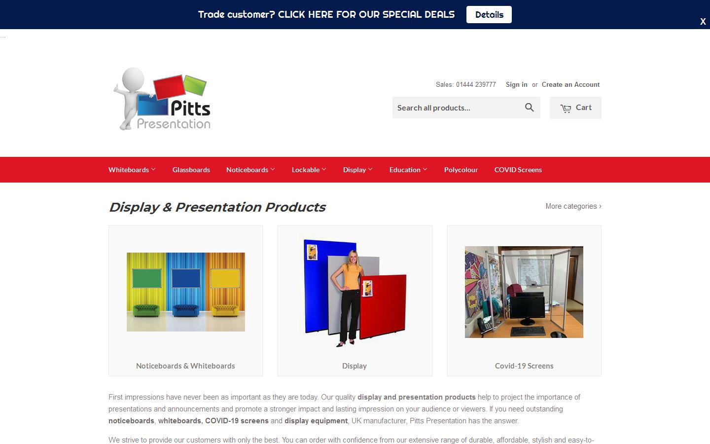 Pitts Presentation Ltd Website