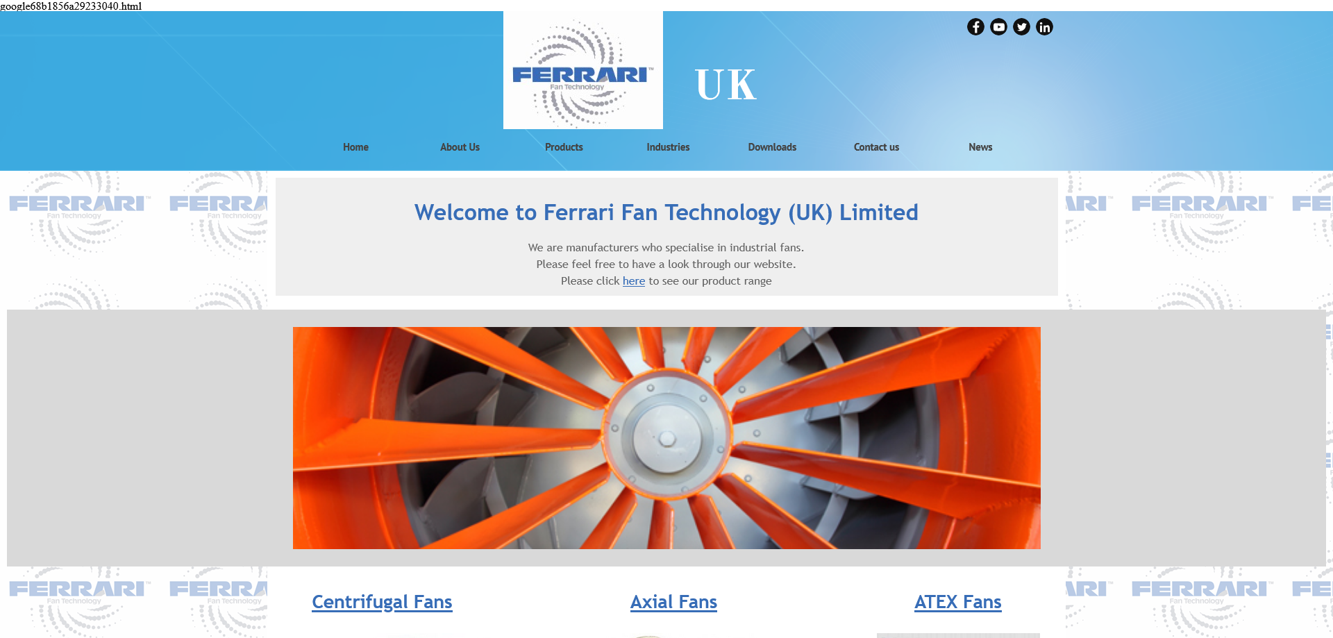 Ferrari Fan Technology UK Ltd Website