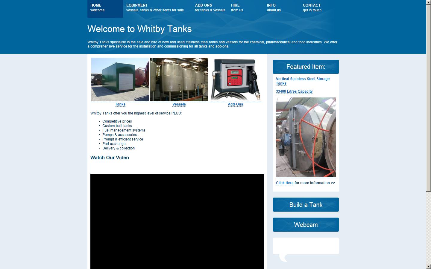 Whitby Tanks Ltd Website