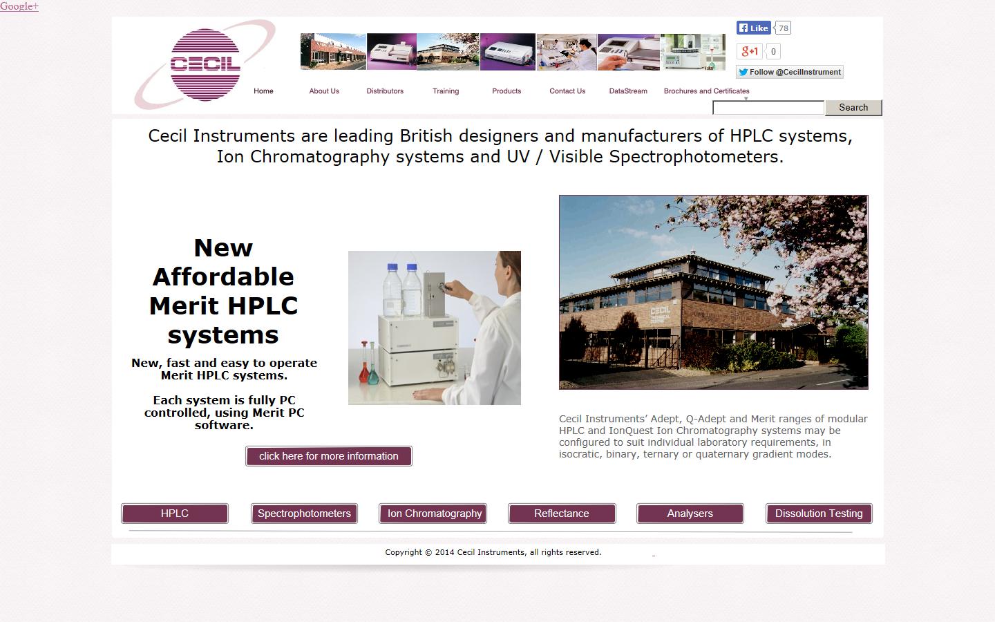 Cecil Instruments Ltd Website