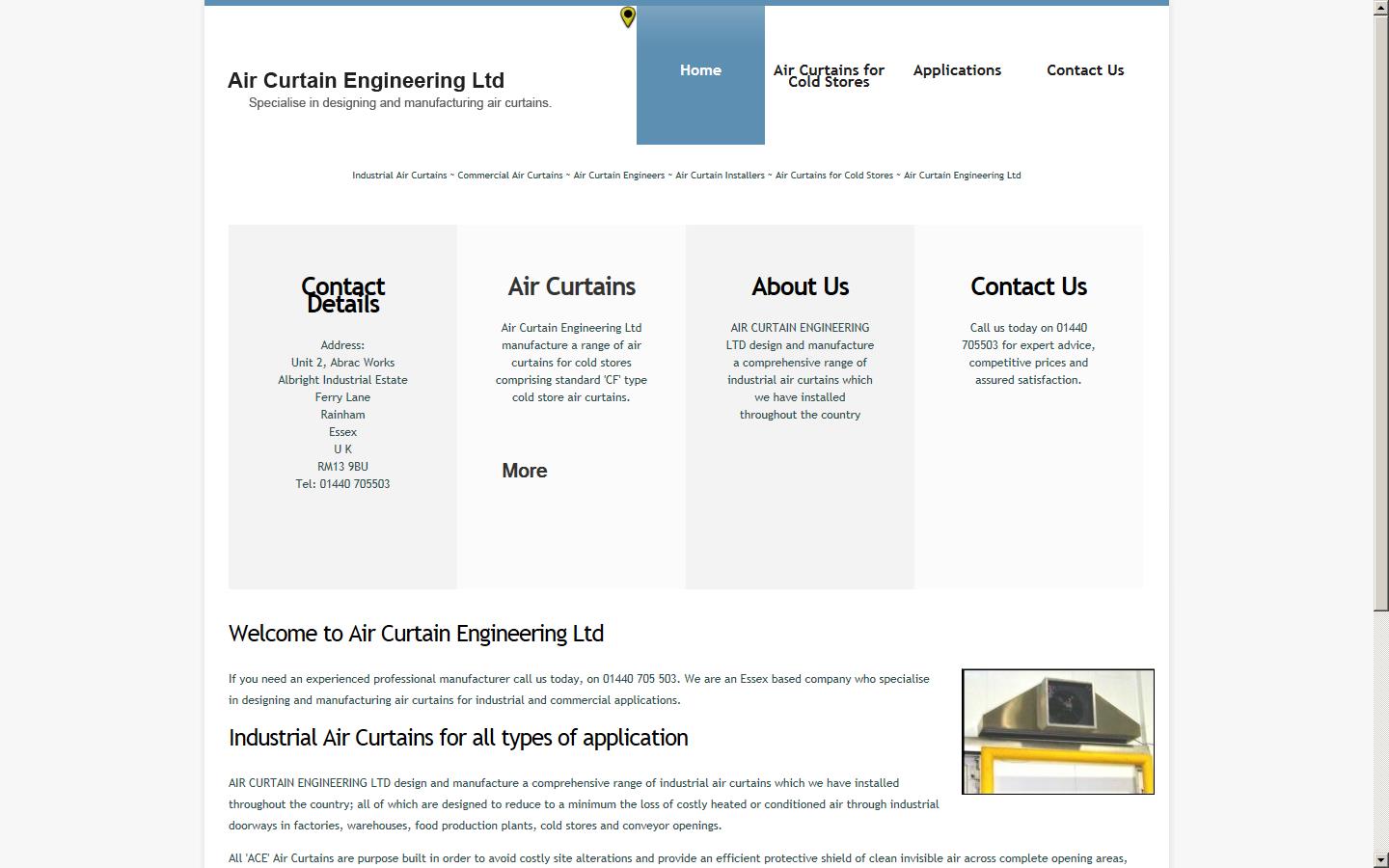 Air Curtain Engineering Ltd Website