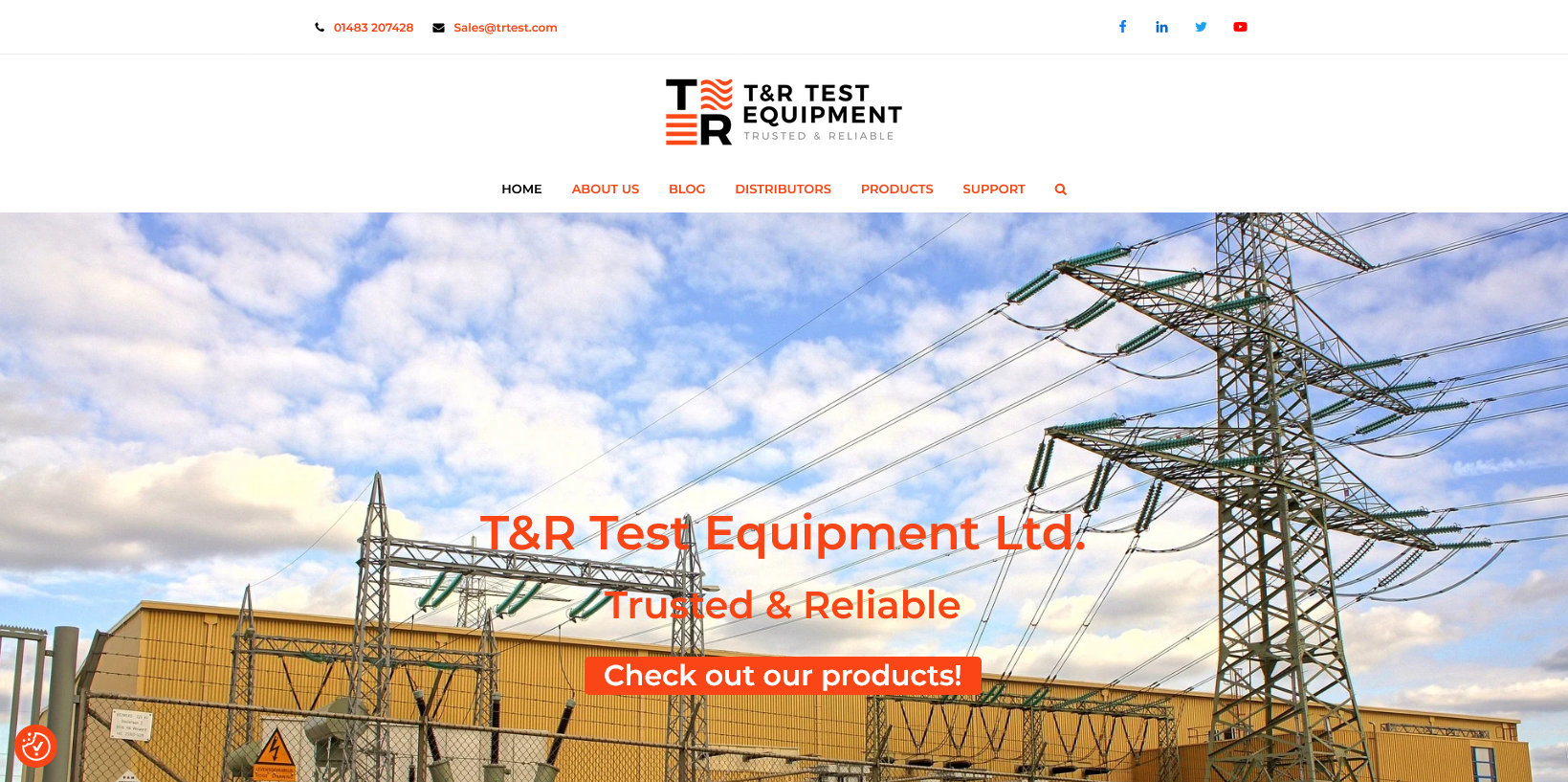 T&R Test Equipment Ltd Website