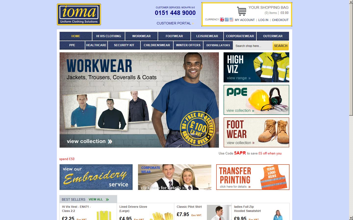 Ioma Clothing Co. Ltd Website