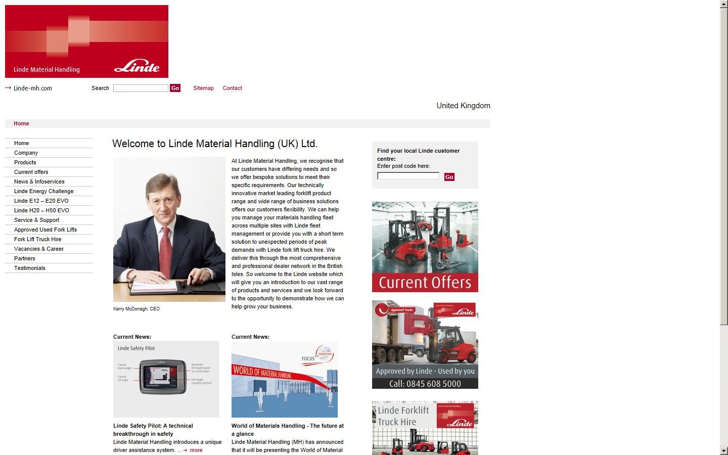 Linde Material Handling (UK) Ltd Website