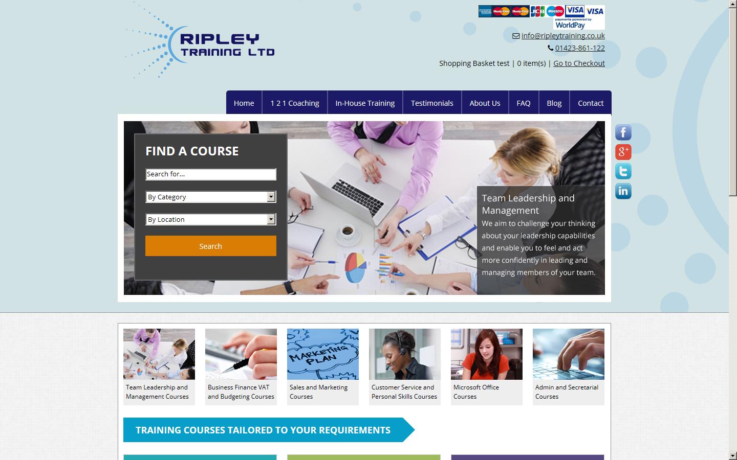 Ripley Training Ltd Website