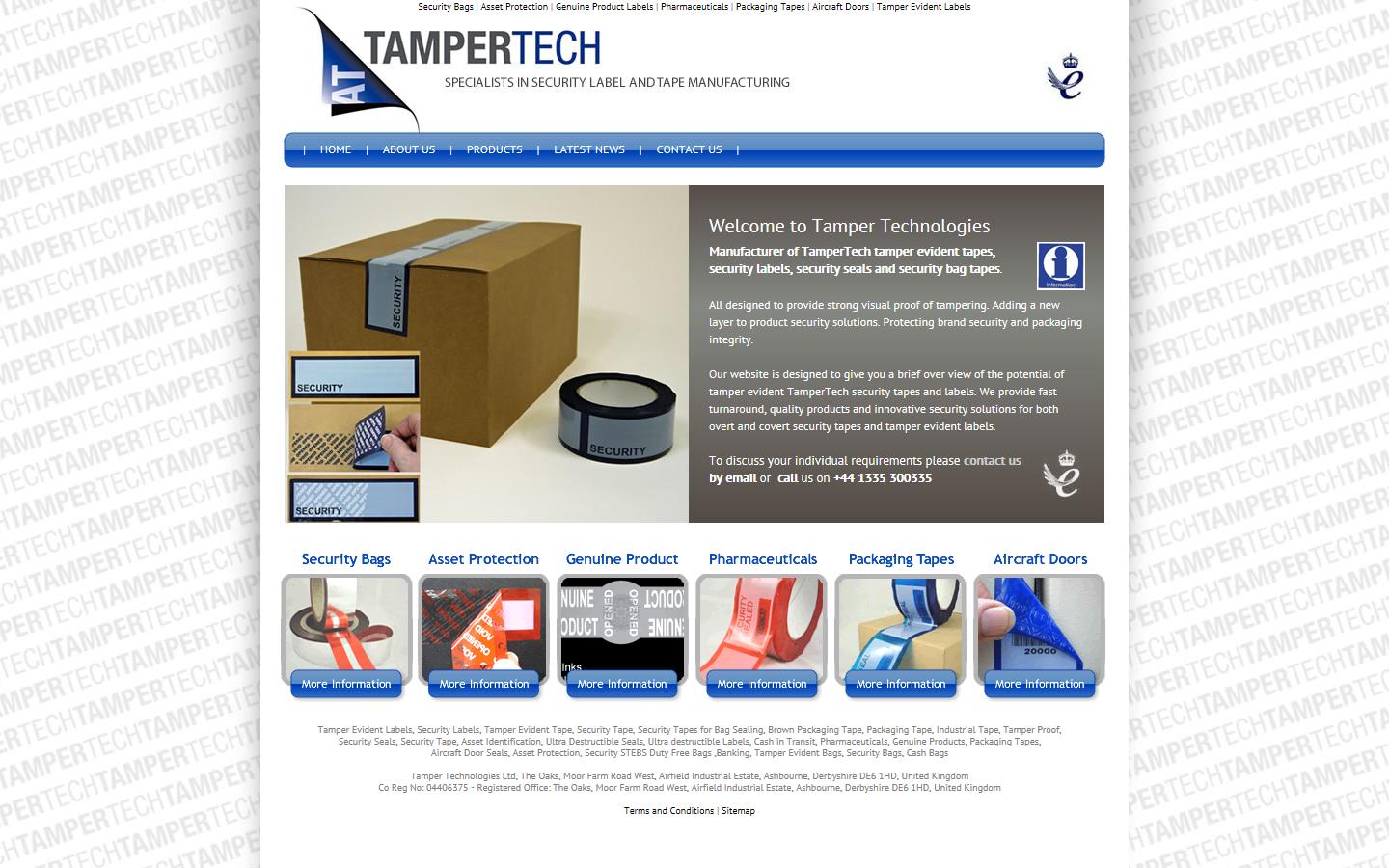 Tamper Technologies Ltd Website