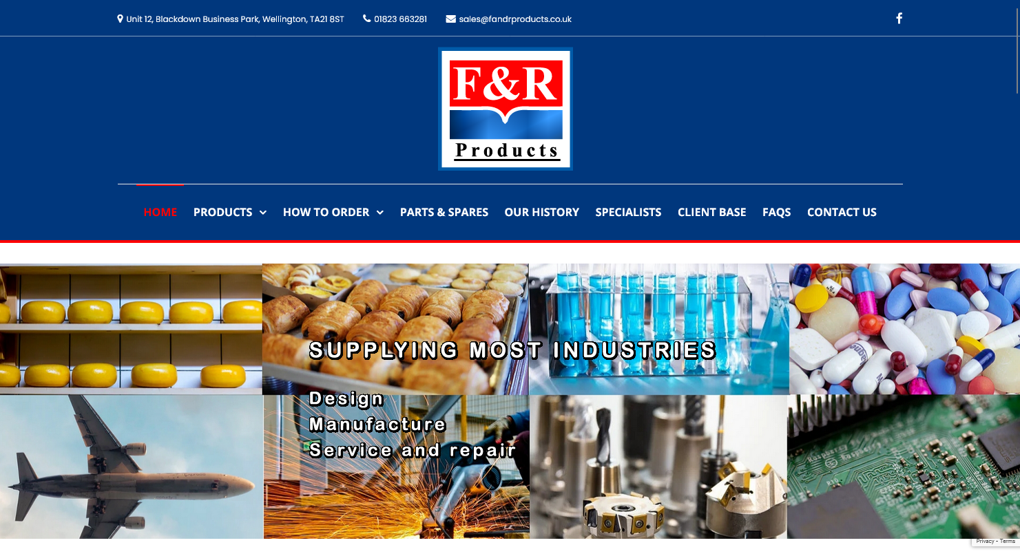 F&R Products Ltd Website