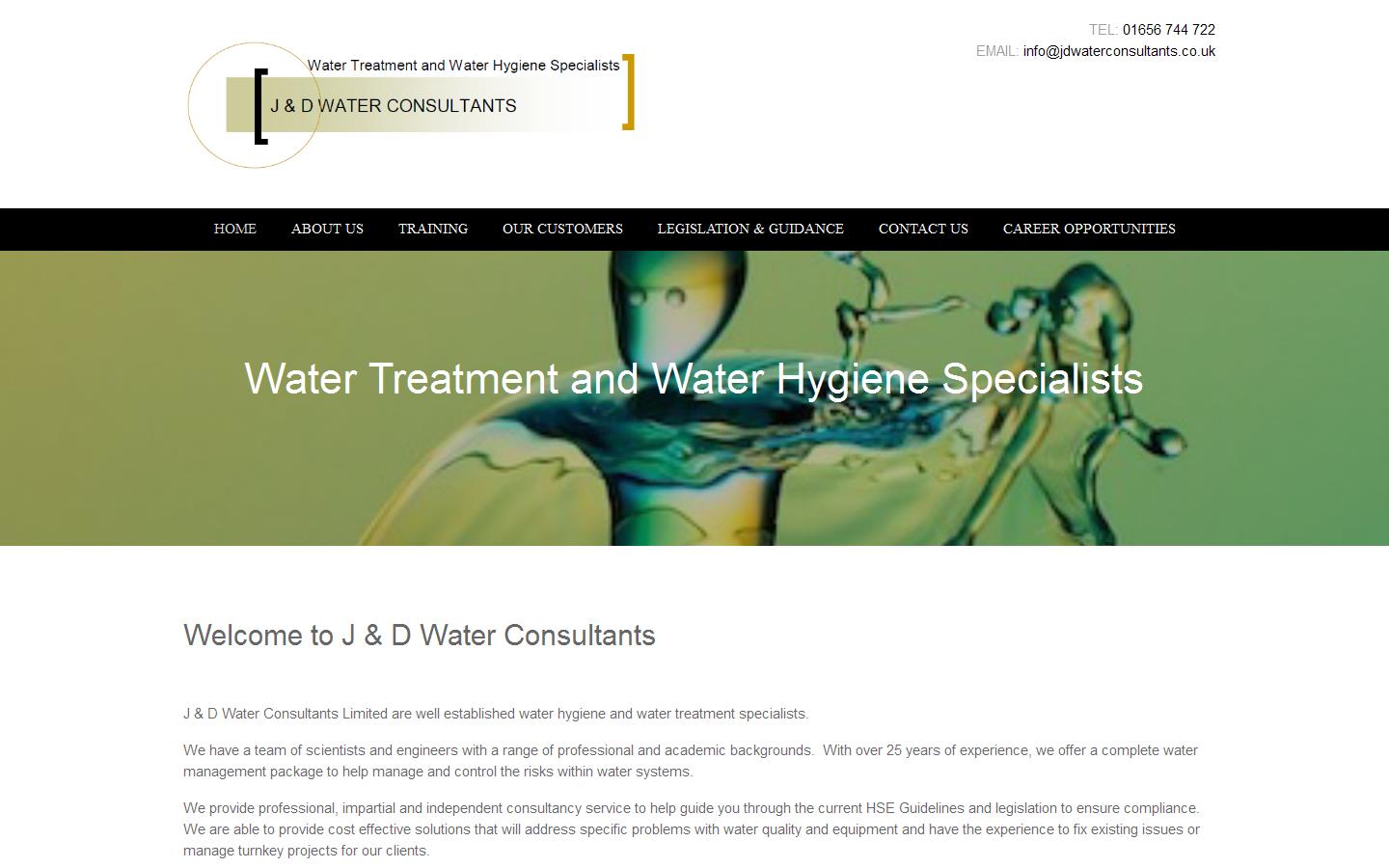 J & D Water Consultants Website