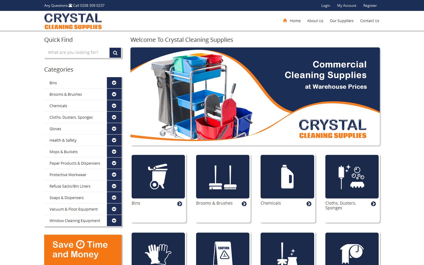 Crystal Cleaning Supplies Website