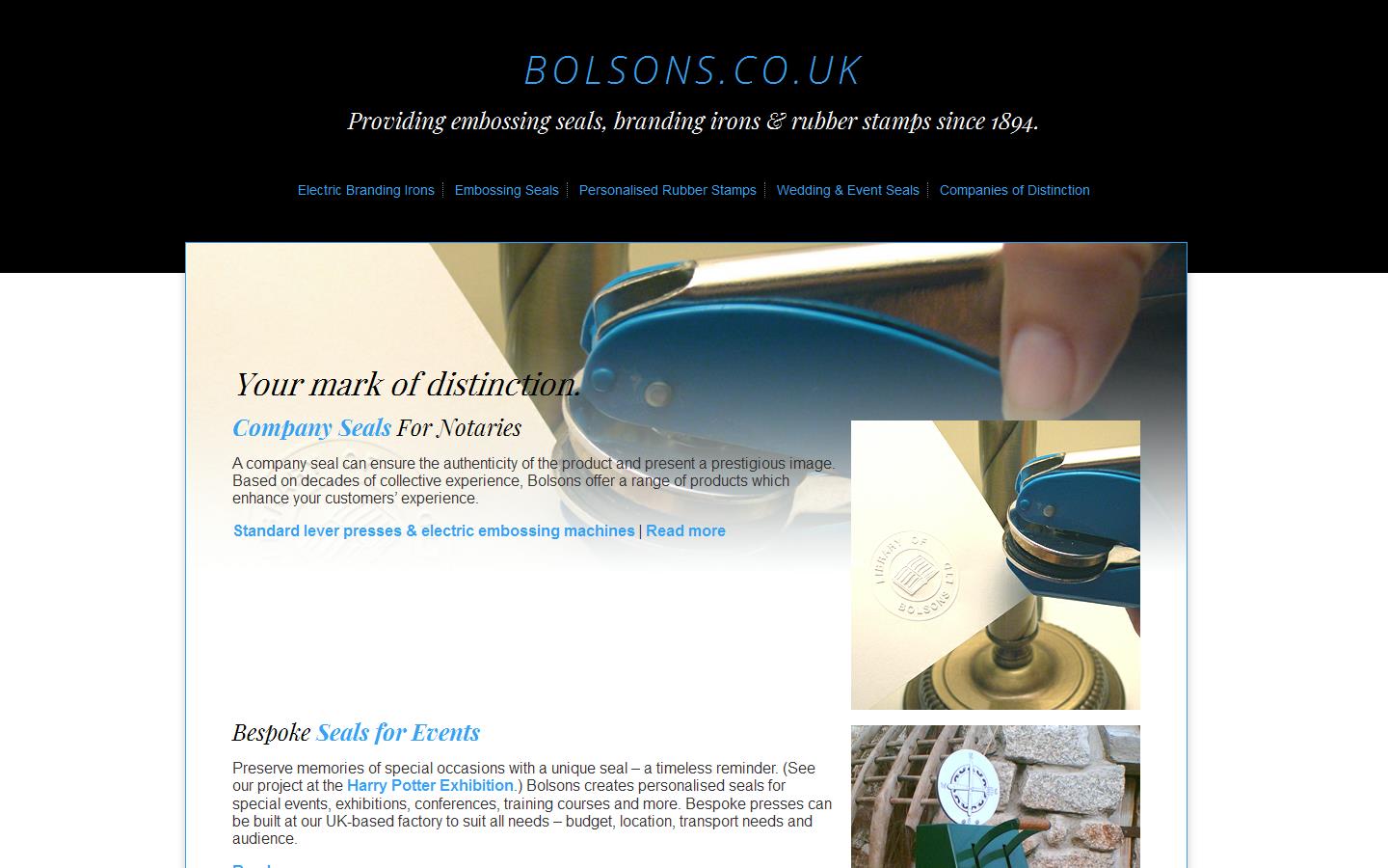 Bolsons Ltd Website