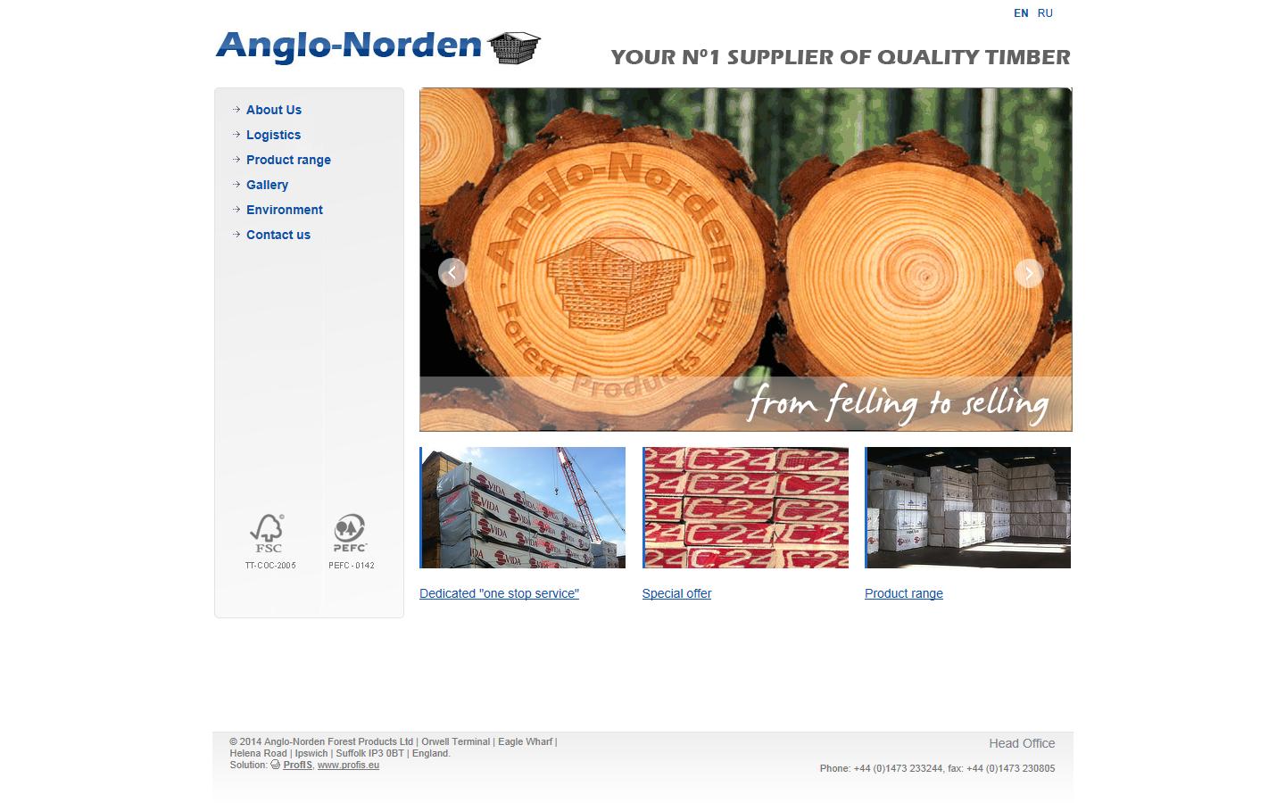 Anglo-Norden Forest Products Ltd Anglo-Norden Shipping Ltd Website