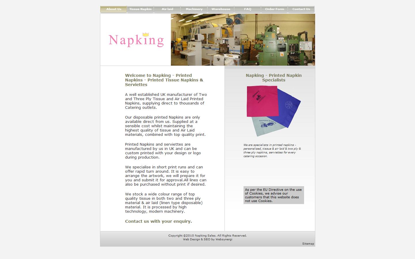 Napking Sales Ltd Website