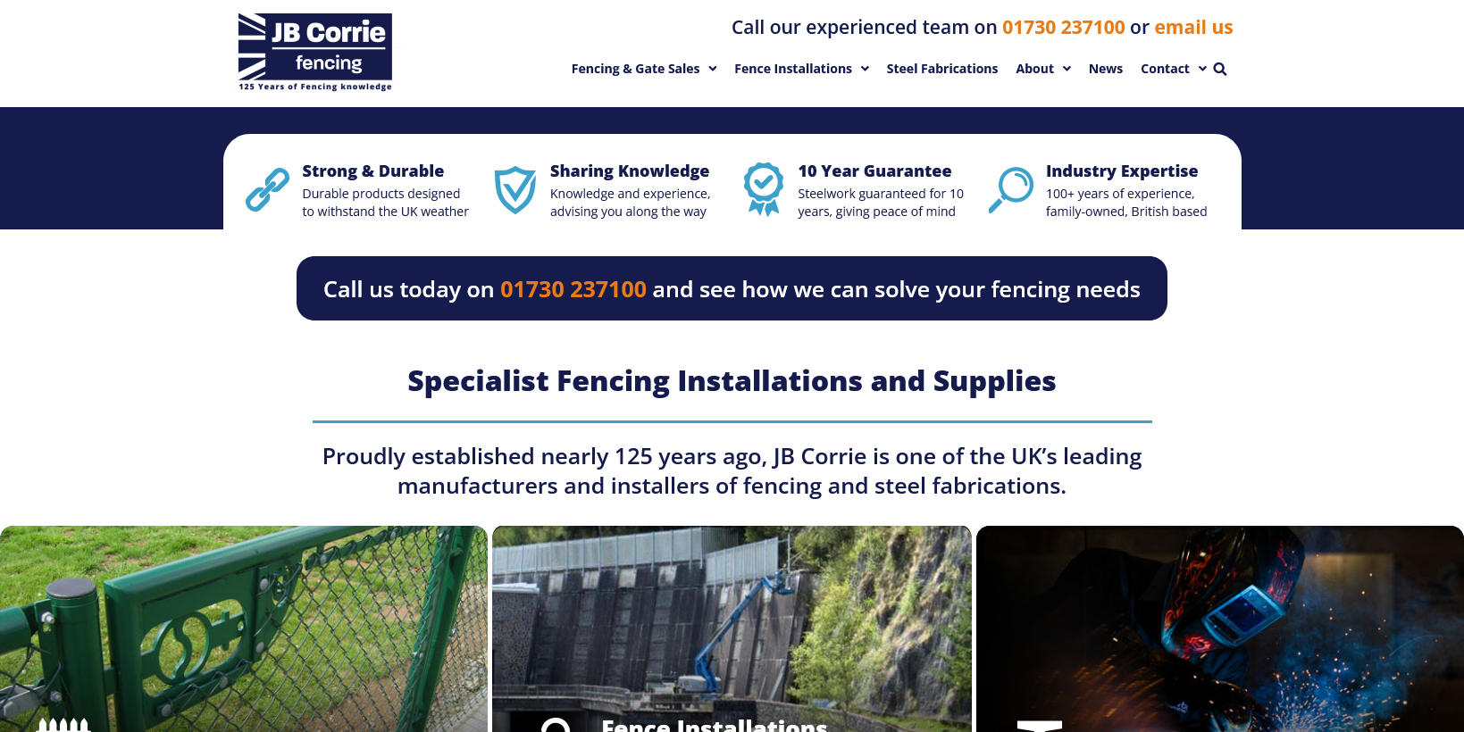 JB Corrie & Co Ltd Website