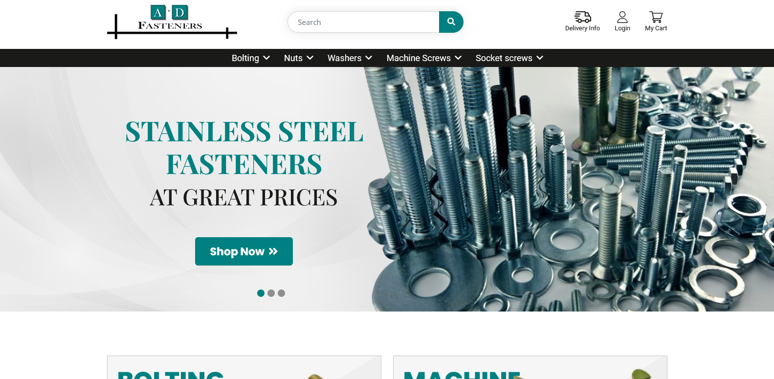 A&D Fasteners Website