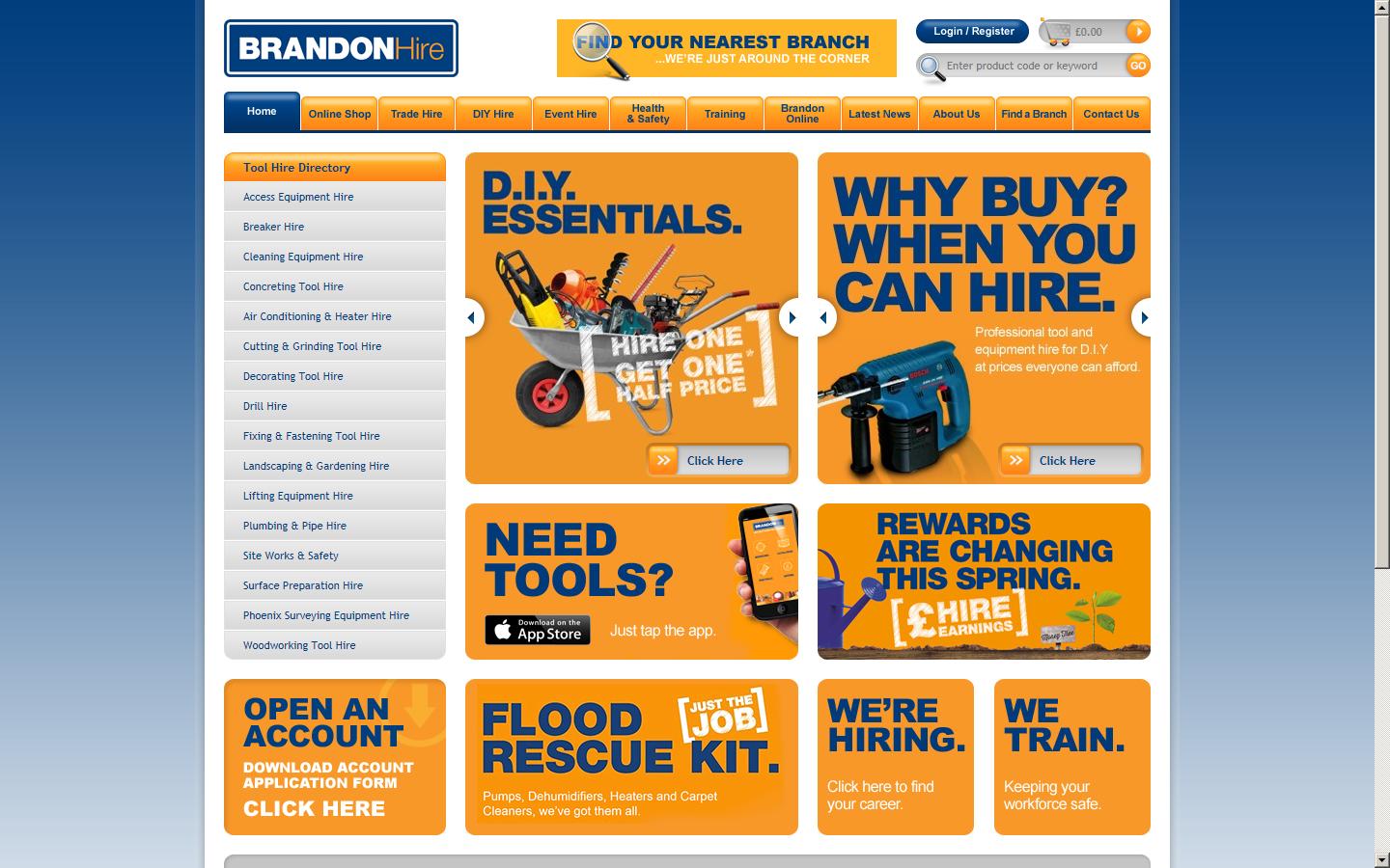 Brandon Tool Hire Ltd Website