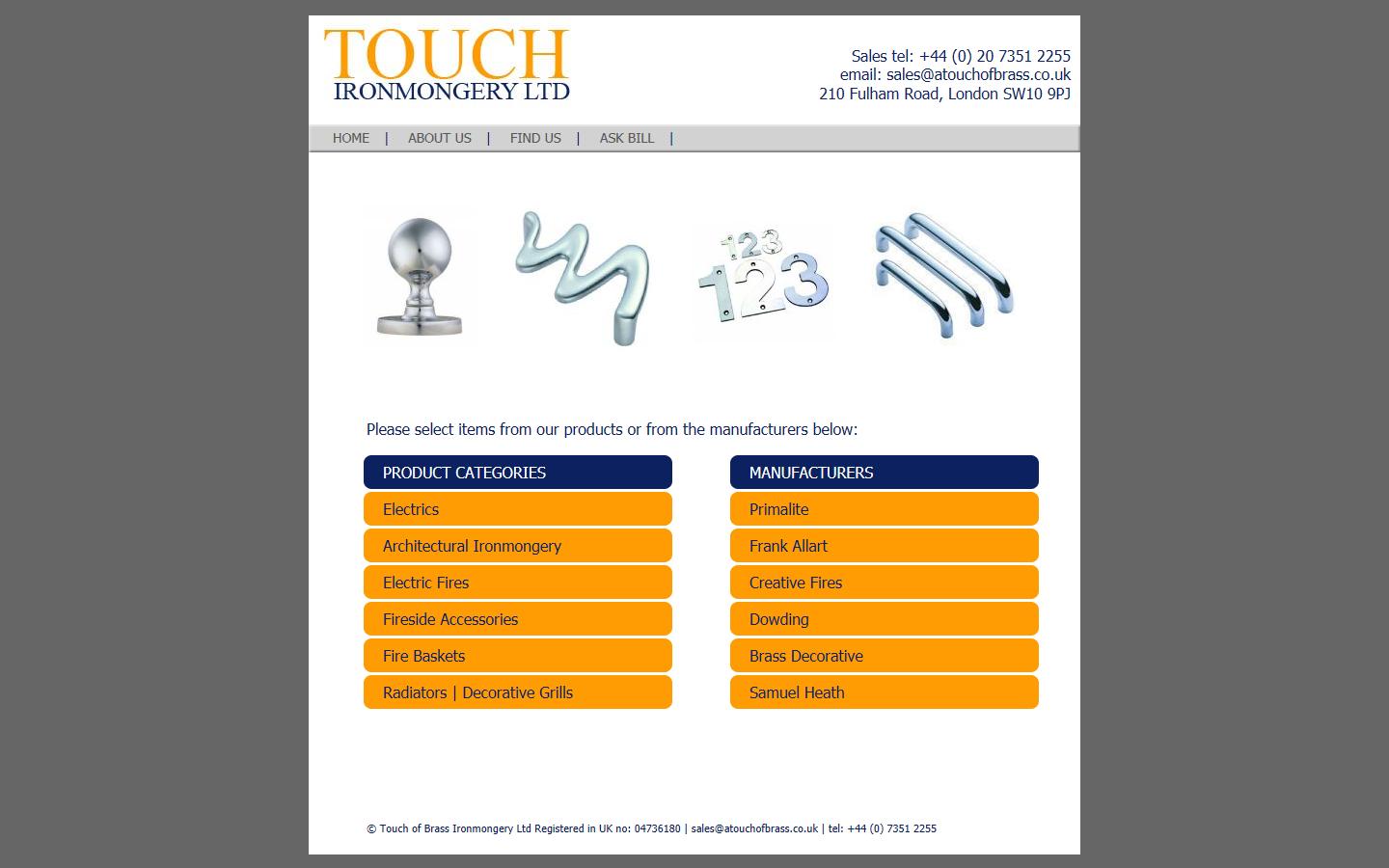 Touch Ironmongery Ltd Website