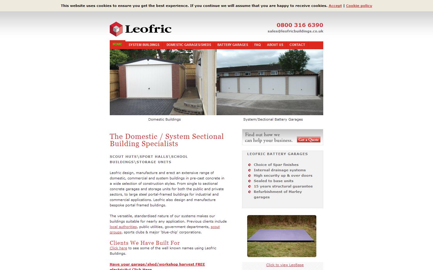 Leofric Building Website