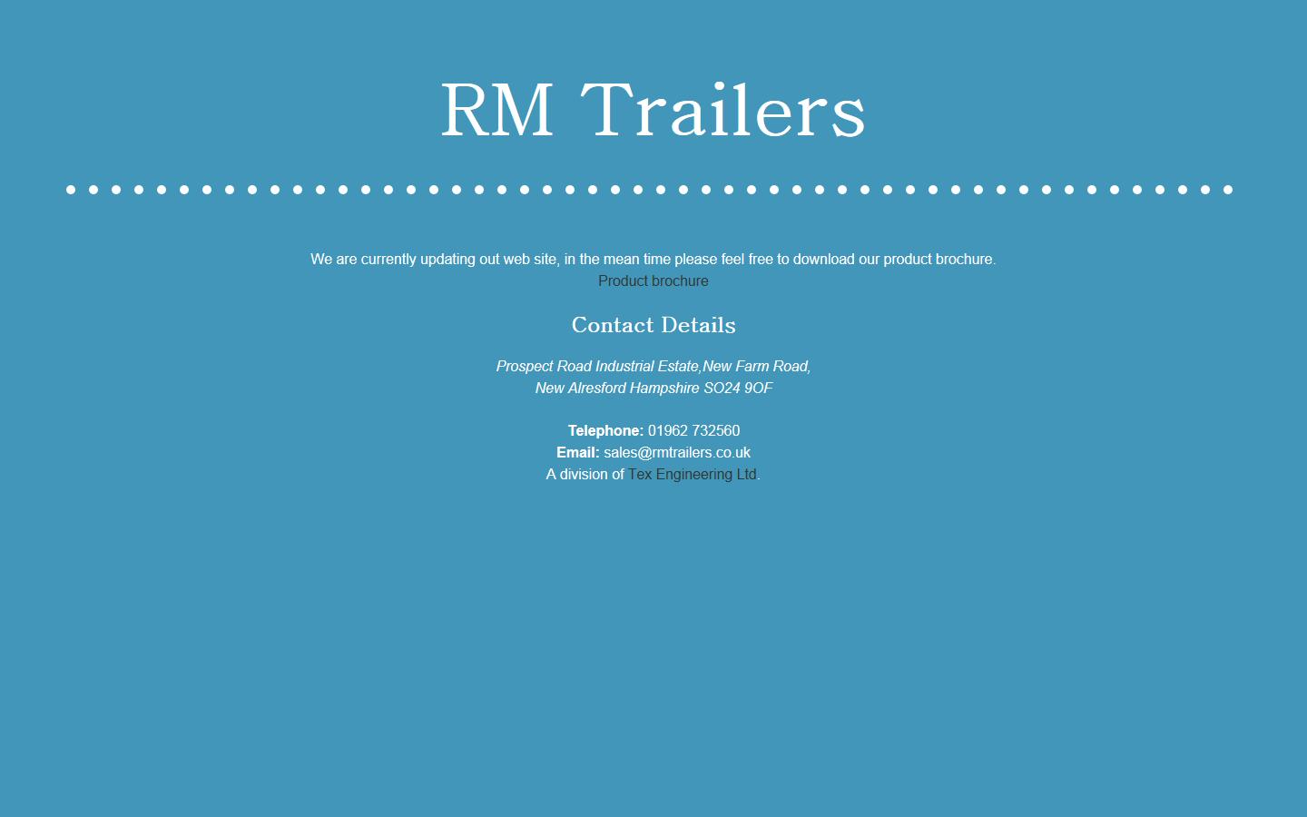 RM Trailers Ltd Website