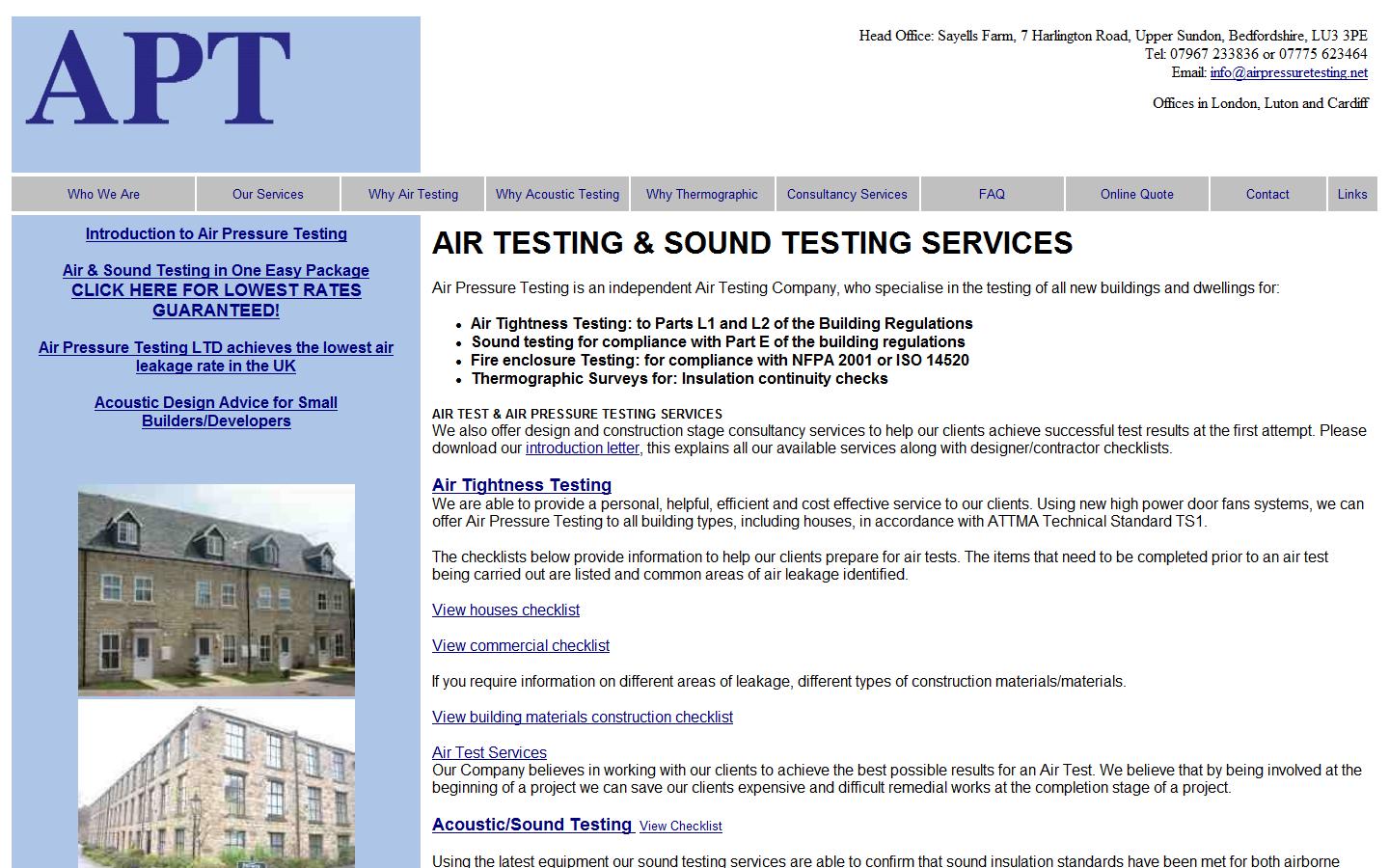 Air Pressure Testing Ltd Website